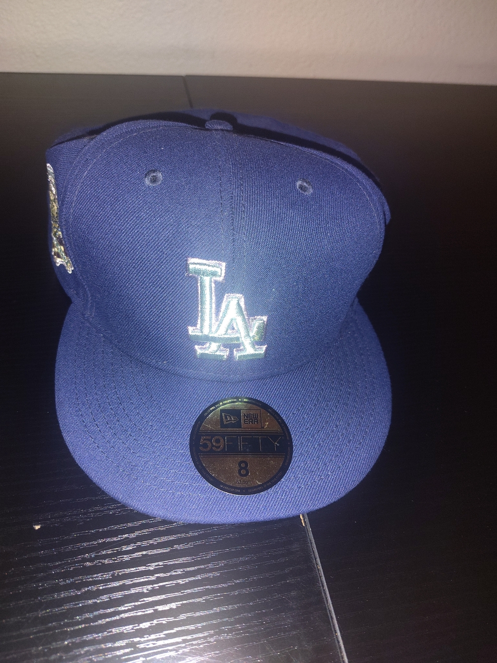 New Era Los Angeles Dodgers Royal Blue Fitted Cap with Silver LA Logo